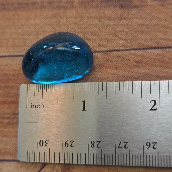 Blue Glass Stones 11-5/8 oz Decorative Fish Tank Vase Fillers - #15 - Picture 4 of 5